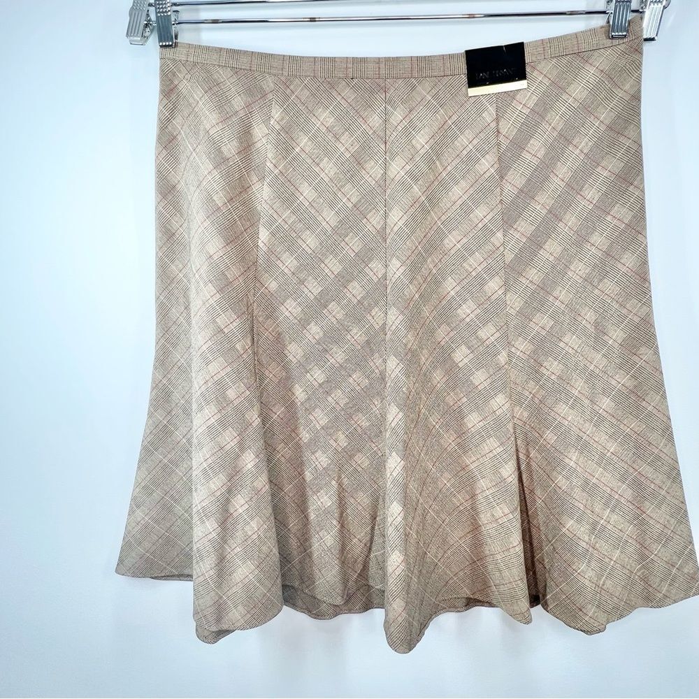NWT Lane Bryant Brown Plaid Skater Skirt 18